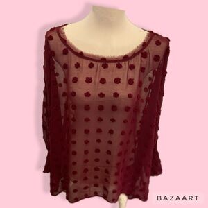 EESome Blouse size large sheer